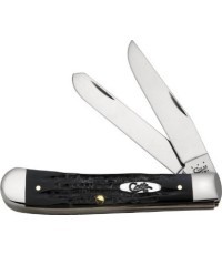 Pocket Knife Case SS Buffalo Horn Trapper