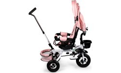 Rotating tricycle 360° Pink Delux with canopy ECOTOYS
