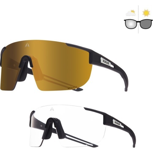 Photochromic Sunglasses Altalist Kaku SP4 - black with gold lenses