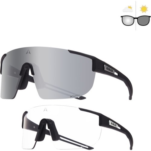 Photochromic Sunglasses Altalist Kaku SP4 - black with silver lenses