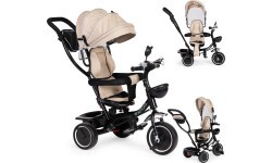 Трёхколёсный велосипед ECOTOYS с поворотным сиденьем, бежевый