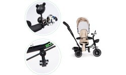 Трёхколёсный велосипед ECOTOYS с поворотным сиденьем, бежевый