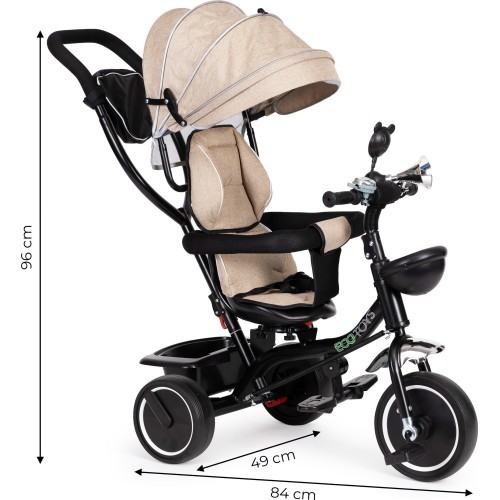 Tricycle tricycle swivel seat Beige ECOTOYS