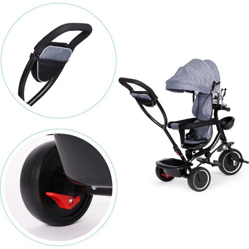 Triratukas su pasukama sėdyne ir stogeliu ECOTOYS
