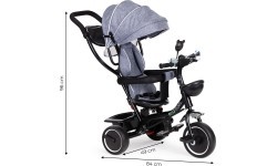 Triratukas su pasukama sėdyne ir stogeliu ECOTOYS