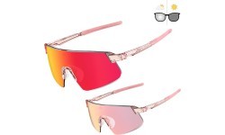 Photochromic Sports Sunglasses Altalist Hayate - Pink with Red Lenses
