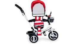 Tricycle swivel canopy red durable rubber wheels ECOTOYS