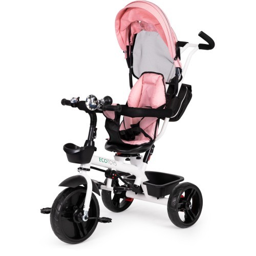 Tricycle tricycle stroller swivel seat 360* Pink ECOTOYS