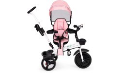 Triratukas su sukiojama 360° sėdyne, rožinis ECOTOYS
