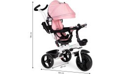 Tricycle tricycle stroller swivel seat 360* Pink ECOTOYS