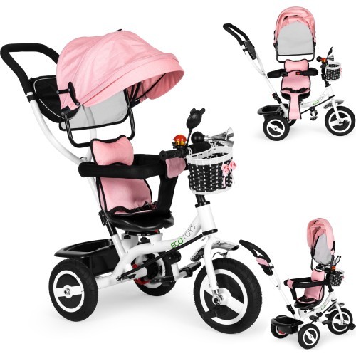 Tricycle rotating canopy durable rubber wheels ECOTOYS