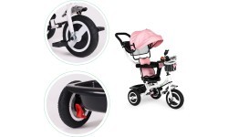 Трёхколёсный велосипед с поворотным козырьком и резиновыми колёсами ECOTOYS