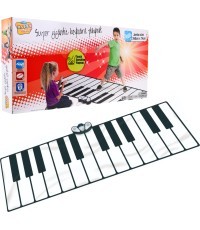Didelis muzikinis grindų kilimėlis su pianino klavišais