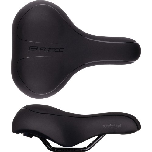 Saddle FORCE COMFORT GEL LADIES tourist 245 x 180 mm (black)