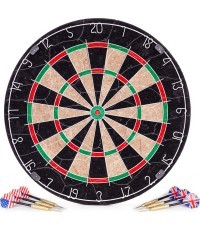 Smiginio taikinys su strėlytėmis, sizalinis, 46 cm, 6 strėlyčių komplektas