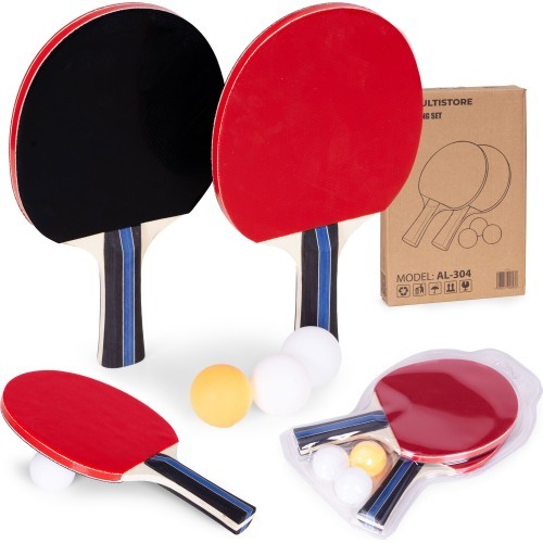 Table tennis set 2 ping-pong paddles 3 balls