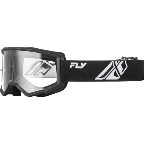 Детские кроссовые очки Fly Racing Focus Youth - černá/bílá, čiré plexi