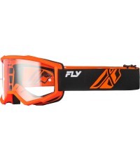 Детские кроссовые очки Fly Racing Focus Youth - černá/oranžová, čiré plexi