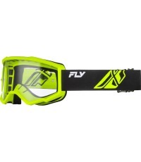 Детские кроссовые очки Fly Racing Focus Youth - černá/hi-vis, čiré plexi