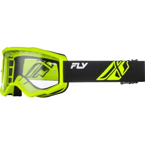 Children’s Motocross Goggles Fly Racing Focus Youth - černá/hi-vis, čiré plexi