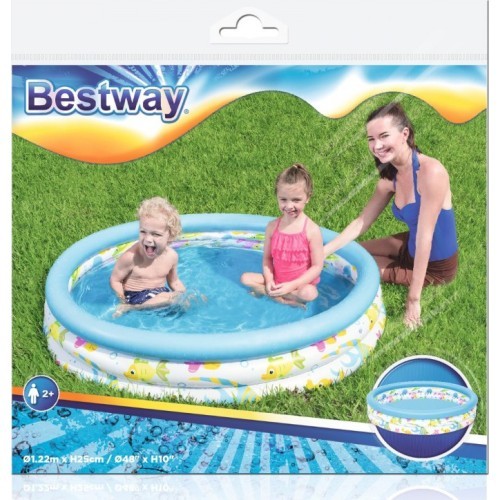 Pripučiamas baseinas Bestway Fish 122x25 cm