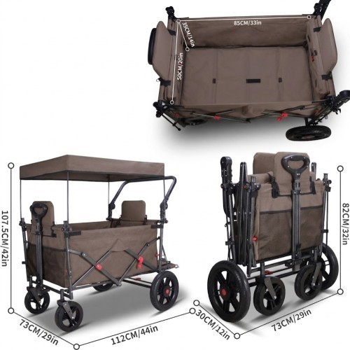 Sudedamas transportavimo vežimėlis inSPORTline StrollKidz vaikams vežti