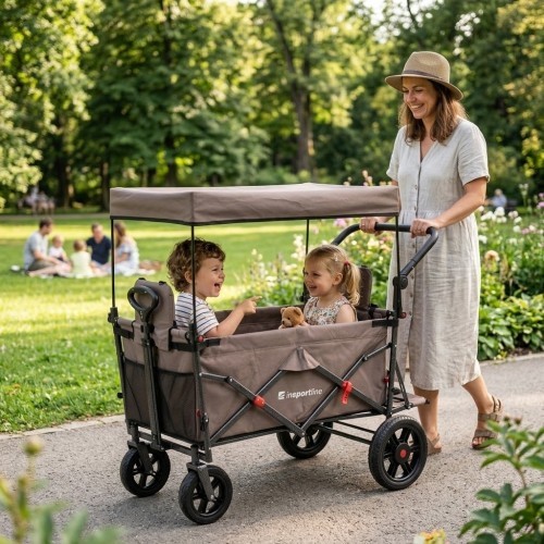 Складная транспортировочная тележка inSPORTline StrollKidz для перевозки детей