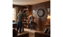 Dartboard, darts, sisal board, 46 cm, set of 6 darts