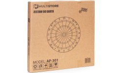 Dartboard, darts, sisal board, 46 cm, set of 6 darts