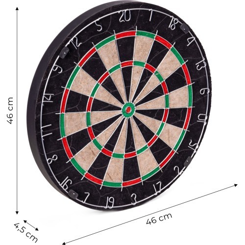 Dartboard, darts, sisal board, 46 cm, set of 6 darts