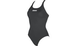 Слитный женский купальник Arena W Solid Swimpro LB, чёрный - 55