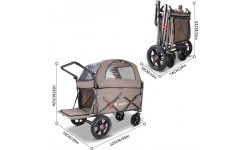 Folding Pet Transport Wagon for Dogs inSPORTline StrayPaws
