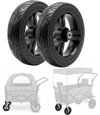 Priekiniai atsarginiai ratukai StrollKidz ir StrayPaws transportavimo vežimėliams 4,5 x 19 cm (2 x 8 col.) – 2 vnt. rinkinys