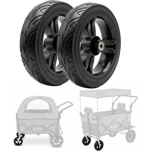 Replacement Front Wheels for StrollKidz and StrayPaws Transport Wagons 4.5 x 19 cm (2 x 8 in) – Set of 2