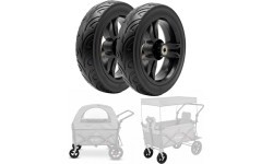 Priekiniai atsarginiai ratukai StrollKidz ir StrayPaws transportavimo vežimėliams 4,5 x 19 cm (2 x 8 col.) – 2 vnt. rinkinys