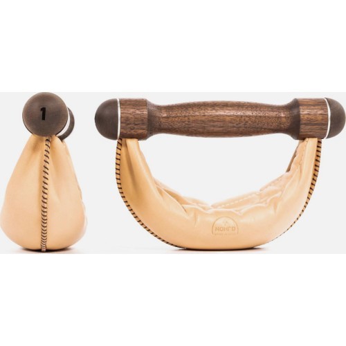 SwingBells riešutmedžio hanteliai, natūralios spalvos, rinkinys - 8 kg