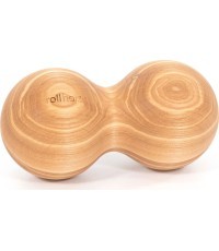 rollholz dvigubas masažo kamuoliukas, uosis, 10 cm