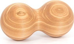 rollholz dvigubas masažo kamuoliukas, uosis, 10 cm