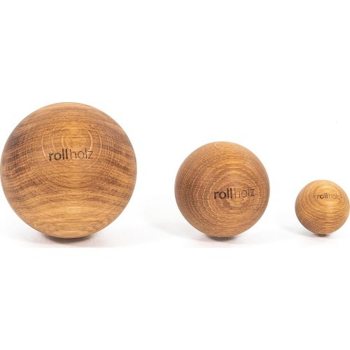 rollholz ąžuolinių masažo kamuoliukų rinkinys
