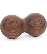 rollholz Doppelkugel Nussbaum 10 cm
