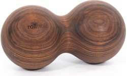 rollholz dvigubas masažo kamuoliukas, riešutmedis, 10 cm