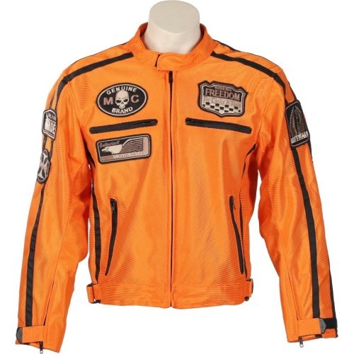 Vasarinė motociklininko striukė BOS 6488, oranžinė - Oranžinė