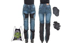 Women’s Moto Jeans W-TEC Bolftyna - Black/Blue