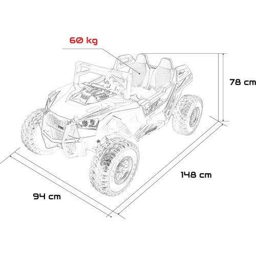 Buggy RTR Monster Speed ​​4x4 White
