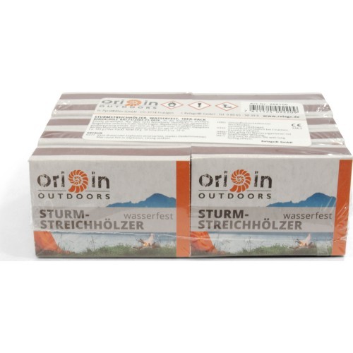 Vėjui atsparūs degtukai Origin Outdoors, 10 dėžučių