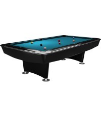 Бильярдный стол Dynamic II, глянцевый чёрный, пул, 9 футов, сукно Simonis 860 tournament blue