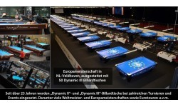 Biliardo stalas Dynamic II, blizgus juodas, Pool, 9 ft, Simonis 860 tournament blue