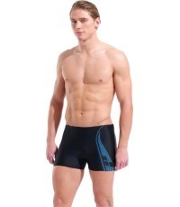 M Graphic Swim Short Black-Turquoise 100 - 508
