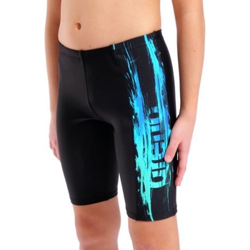 B Paint Swim Jammer Black-Black Multi 10-11 - 550