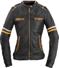 Женская кожаная мотоциклетная куртка W-TEC Traction Lady - Чёрный